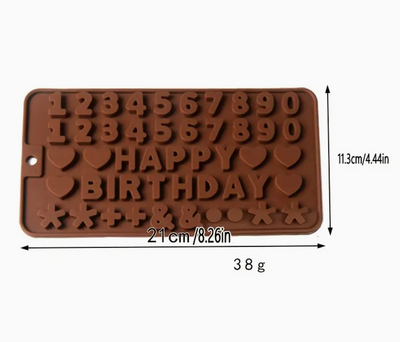 Number & Happy Birthday Chocolate Mould