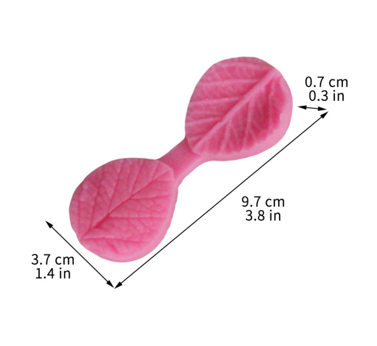2 Cavity Leaves Fondant Mould