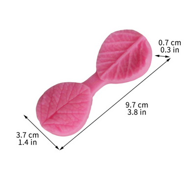 2 Cavity Leaves Fondant Mould