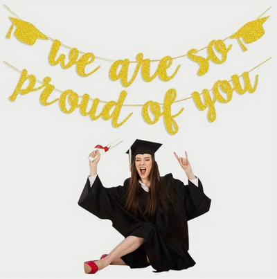 Glittery Graduation Banner