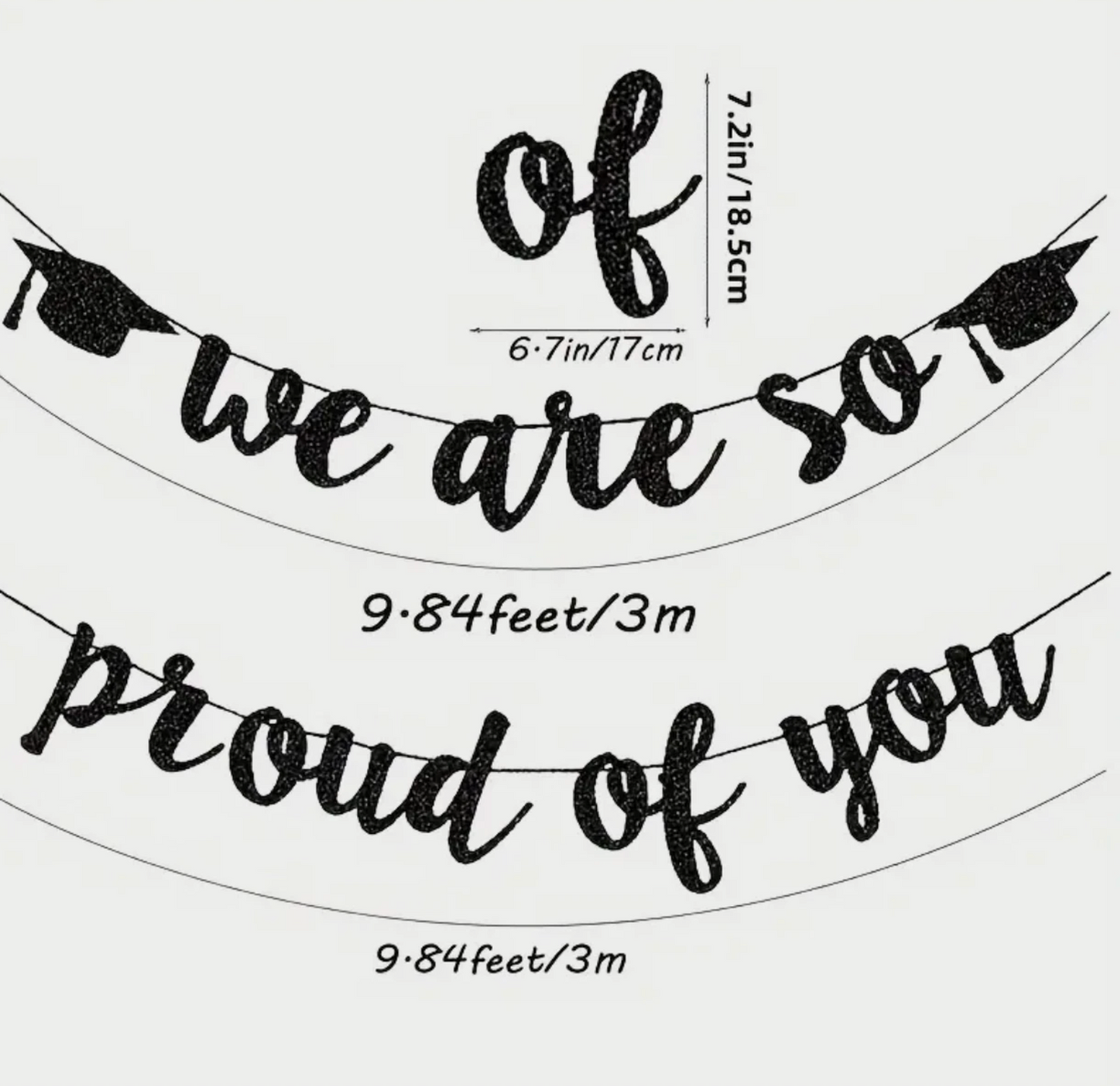 Glittery Graduation Banner