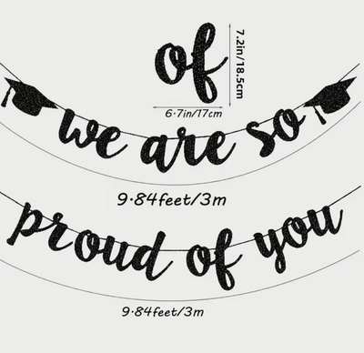 Glittery Graduation Banner