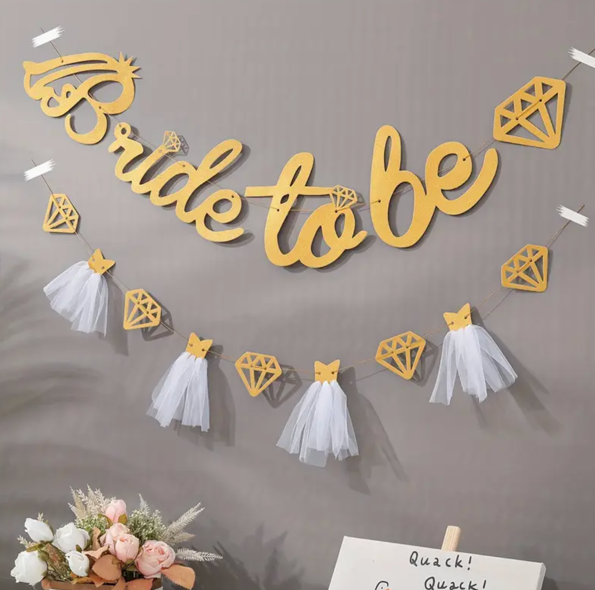 Bride To Be & Tulle Skirt Banner