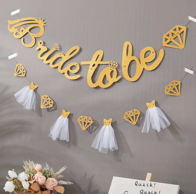 Bride To Be & Tulle Skirt Banner