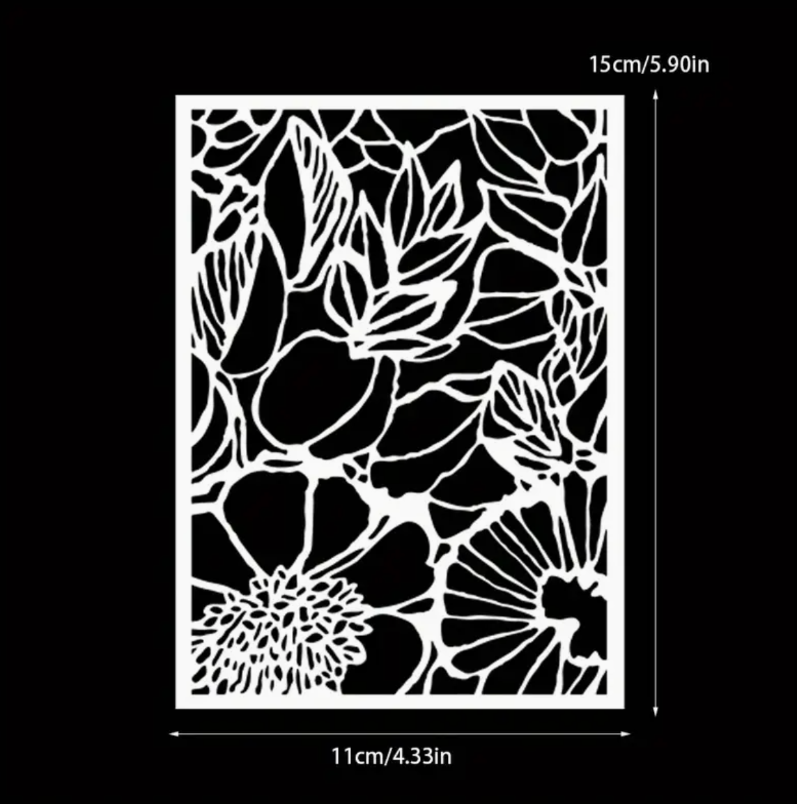 Floral & Leaves Stencil