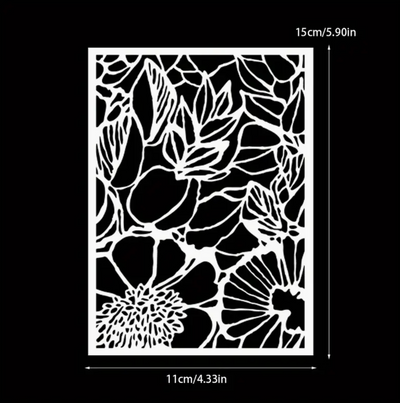 Floral & Leaves Stencil