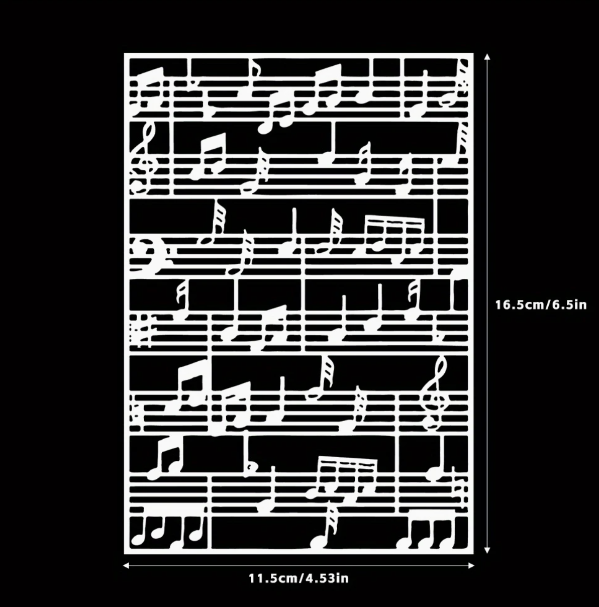 Musical Notes Stencil