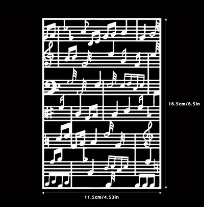 Musical Notes Stencil