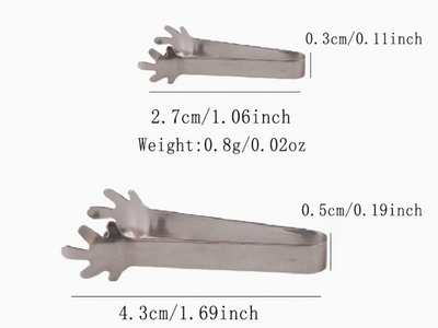 2 Pcs Mini Tongs