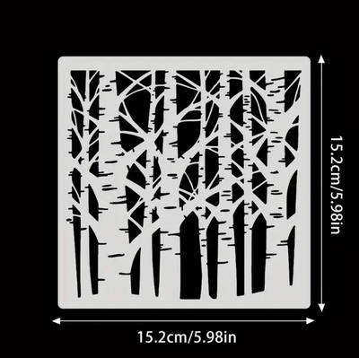 Forest Tree Stencil