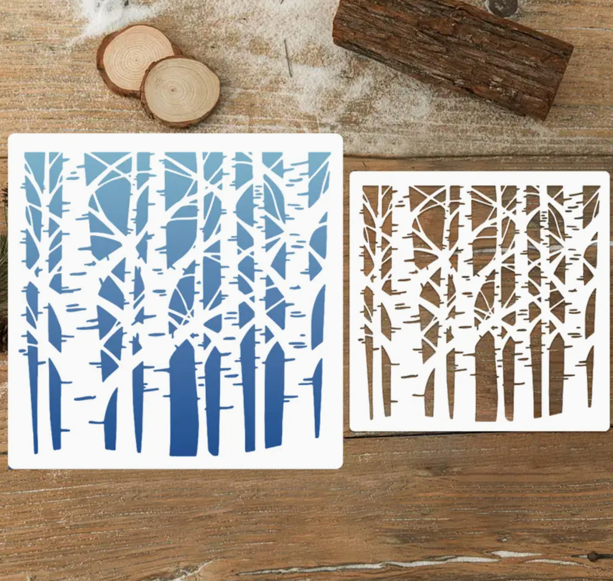Forest Tree Stencil