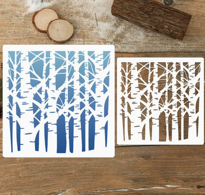 Forest Tree Stencil
