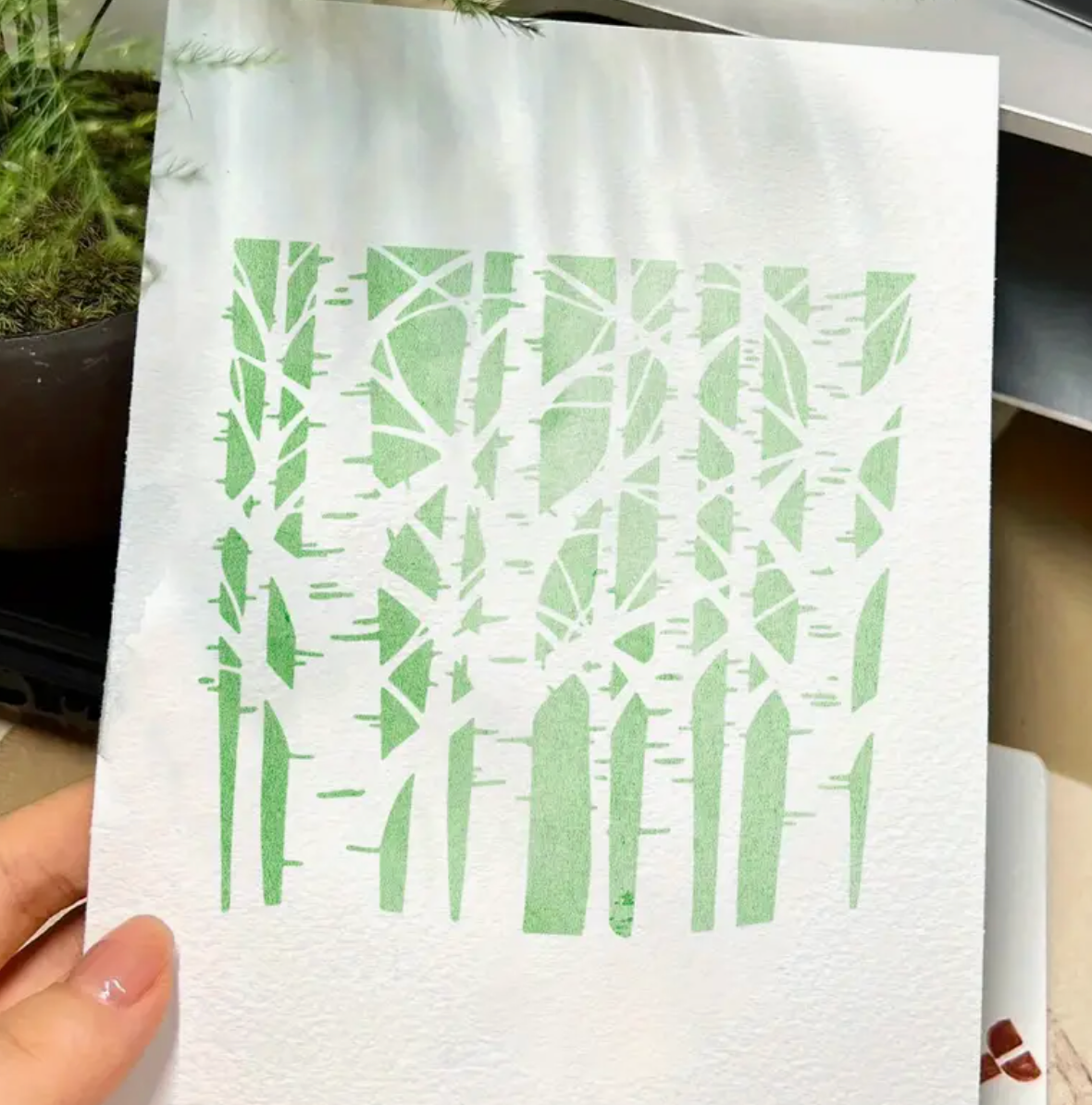 Forest Tree Stencil