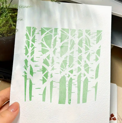 Forest Tree Stencil
