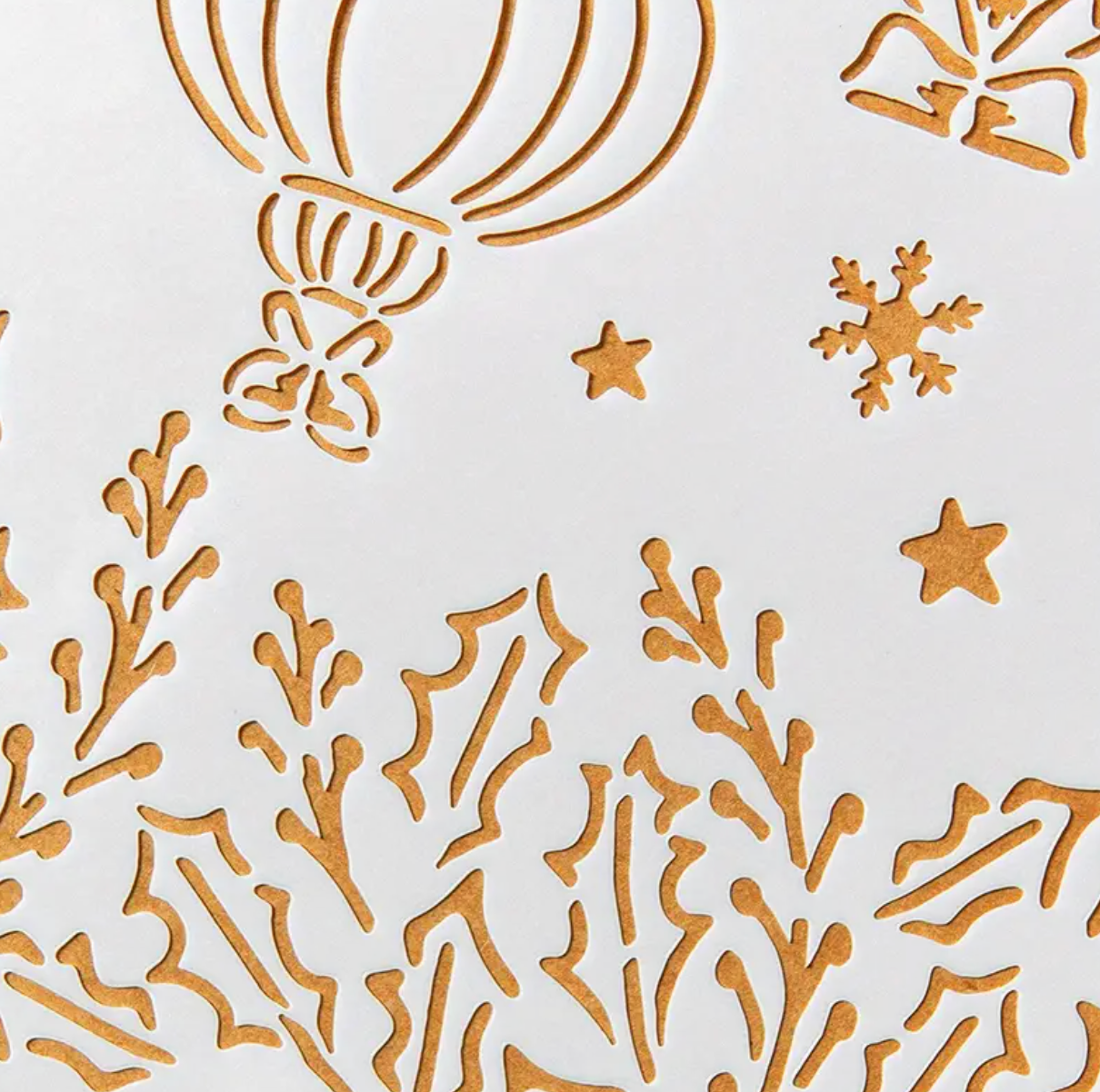 Christmas Hanging Ornaments Stencil