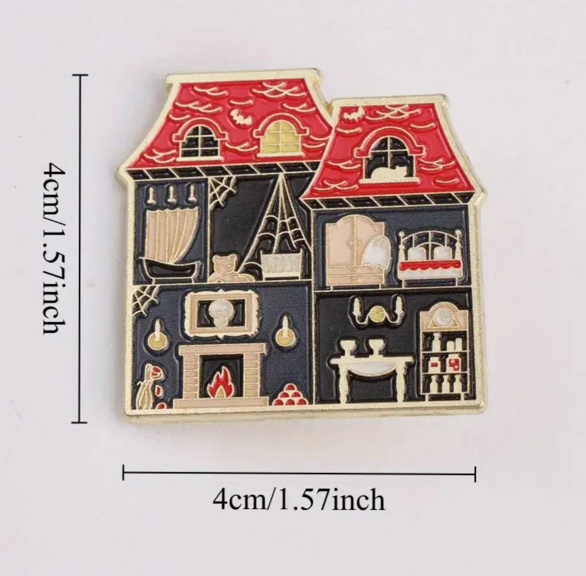 Mysterious Gothic House Pin