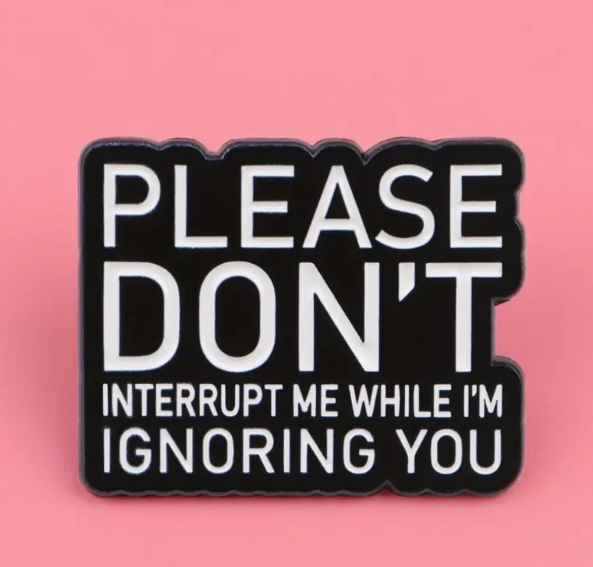 Please Don't Interrupt Me While I'm Ignoring You Pin