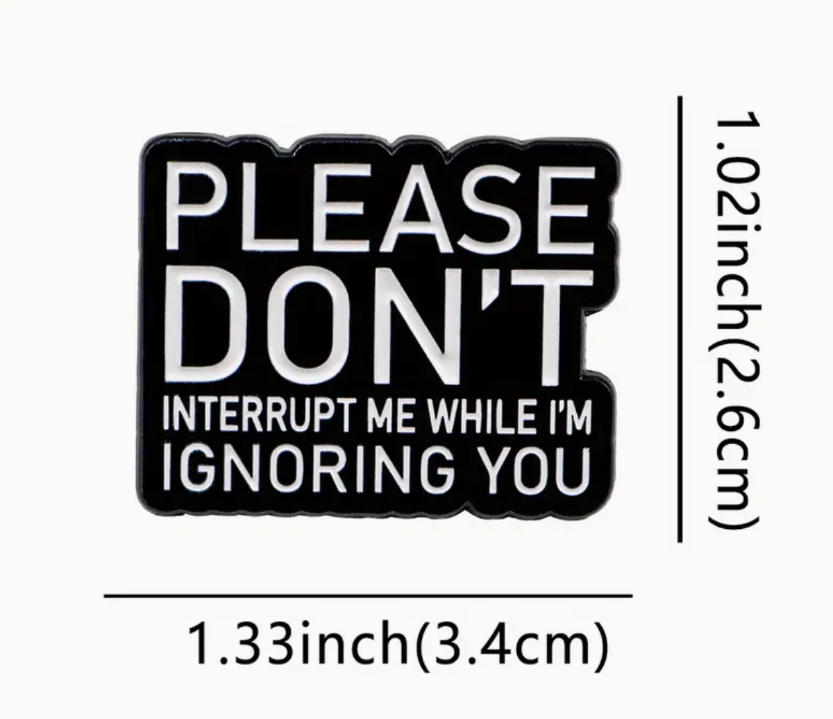 Please Don't Interrupt Me While I'm Ignoring You Pin