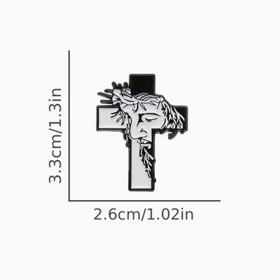 Jesus & Cross Pin