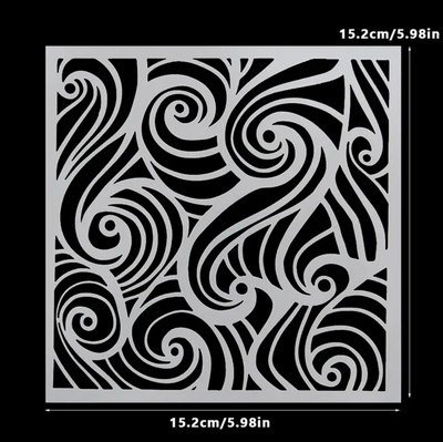 Sea Wave Plastic Stencil
