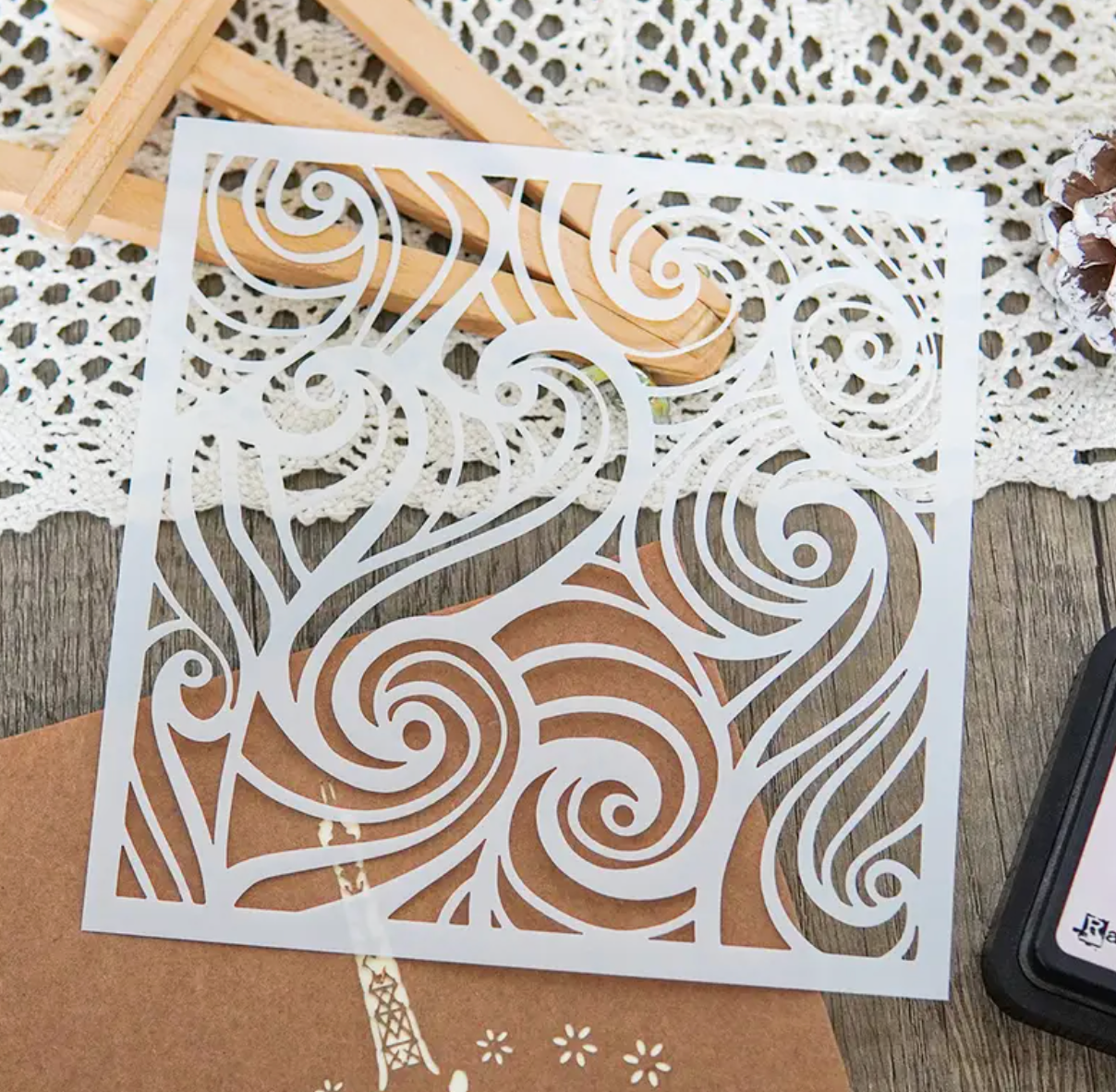 Sea Wave Plastic Stencil