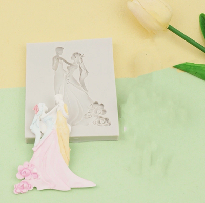 Wedding Bride & Broom Fondant Mould