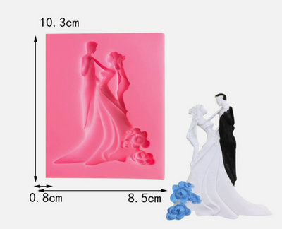 Wedding Bride & Broom Fondant Mould