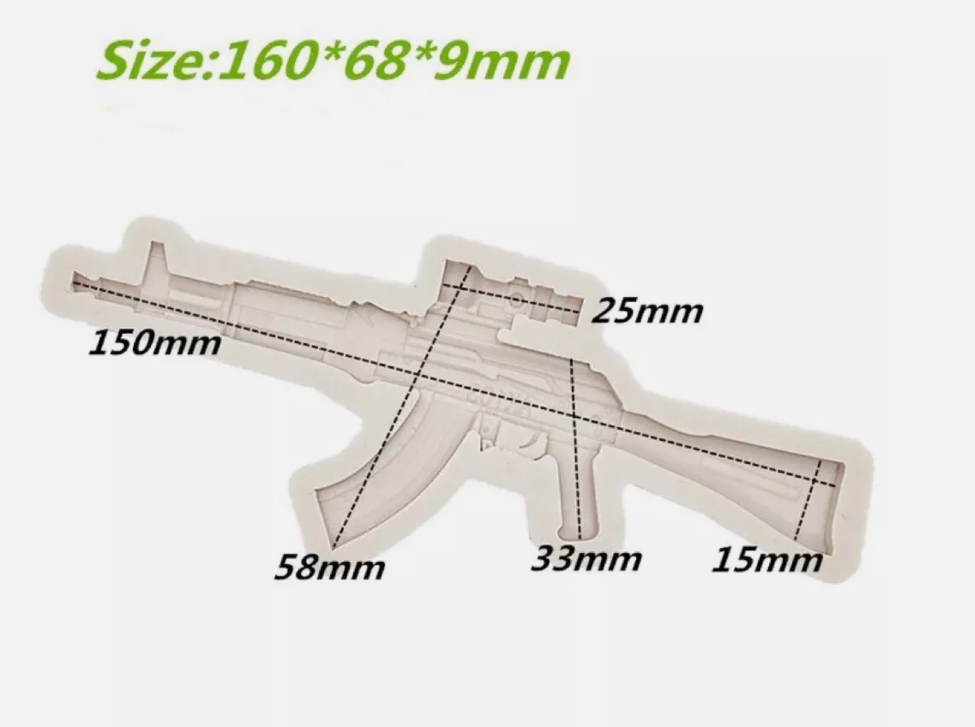 Rifle Gun Fondant Mould