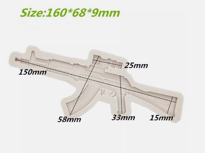 Rifle Gun Fondant Mould