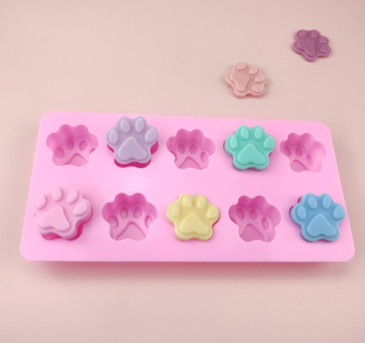 10 Cells Paw Silicone Mould
