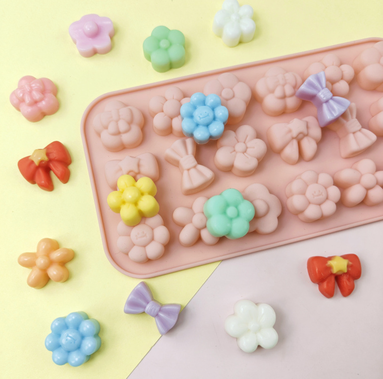 Flowers & Bowknot Chocolate Mould