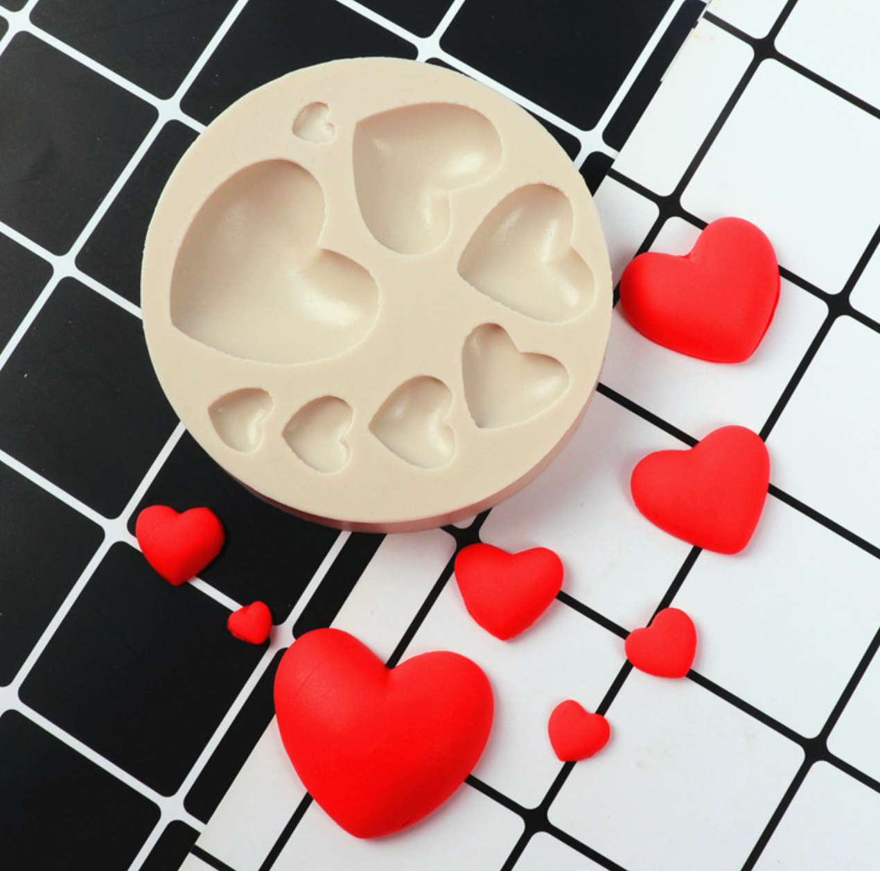 Hearts Fondant Mould