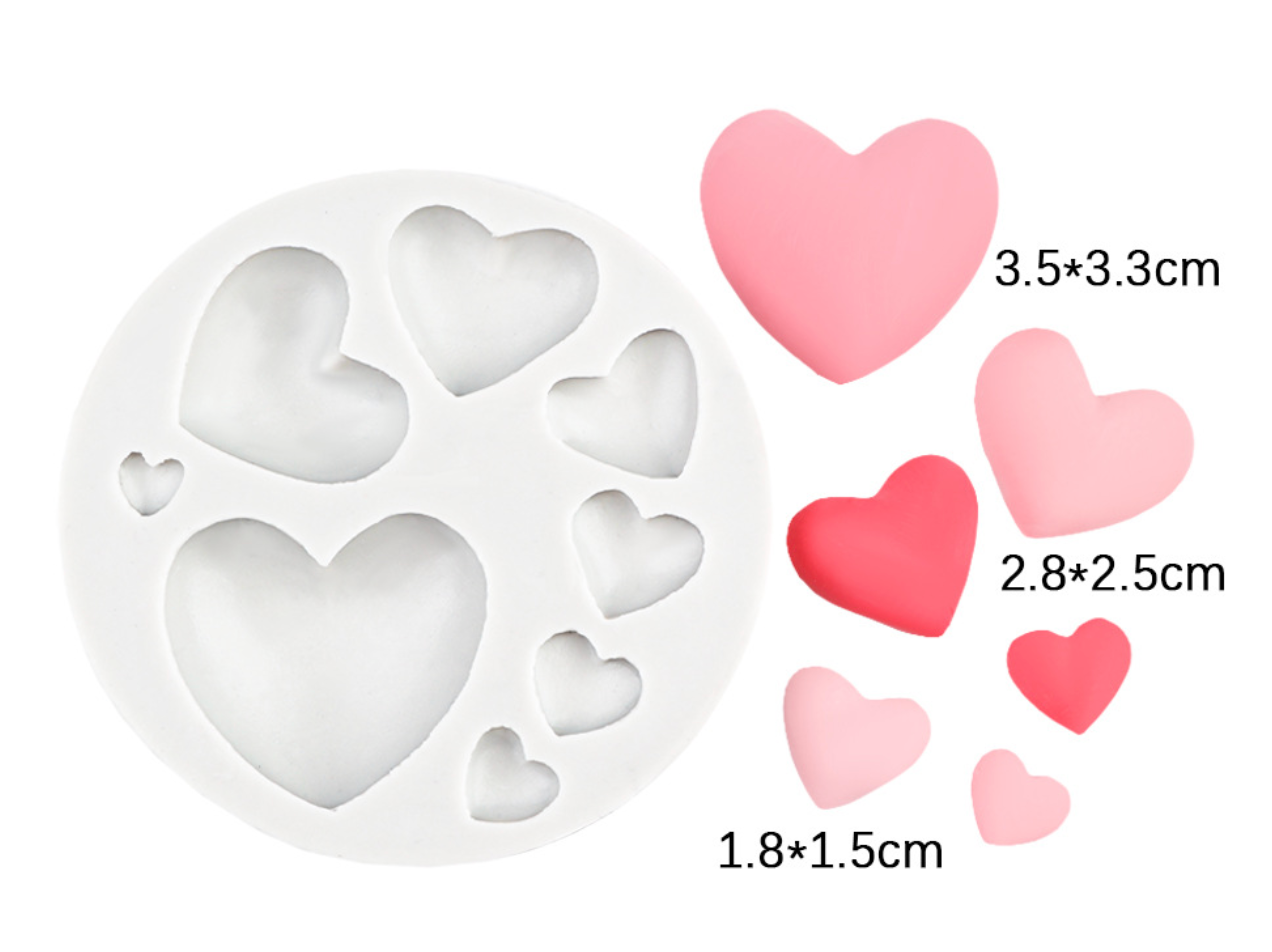 Hearts Fondant Mould