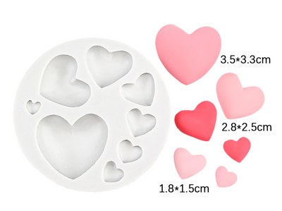 Hearts Fondant Mould
