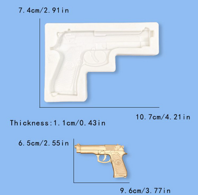 Pistol Fondant Mould