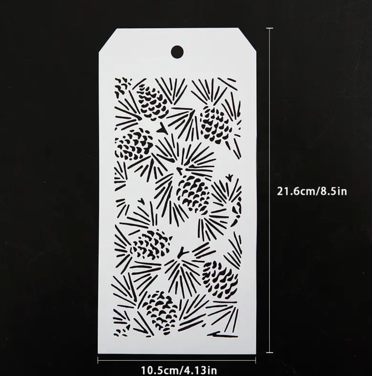 Pine Leaves & Cone Stencil