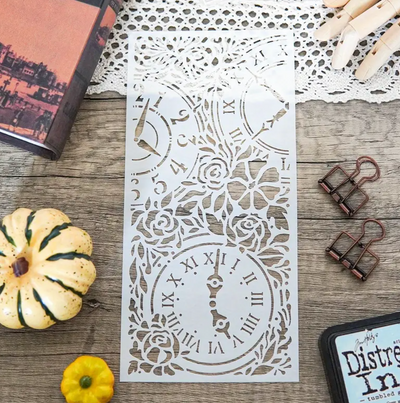 Vintage Clock Stencil