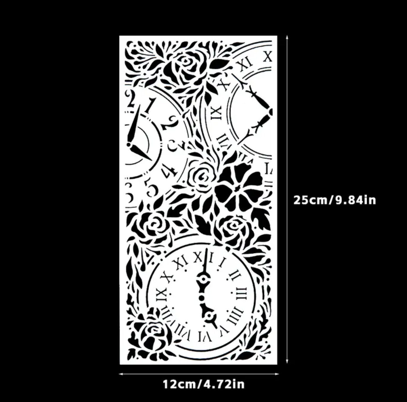Vintage Clock Stencil