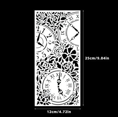 Vintage Clock Stencil
