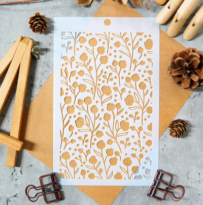 Seed Branches Stencil