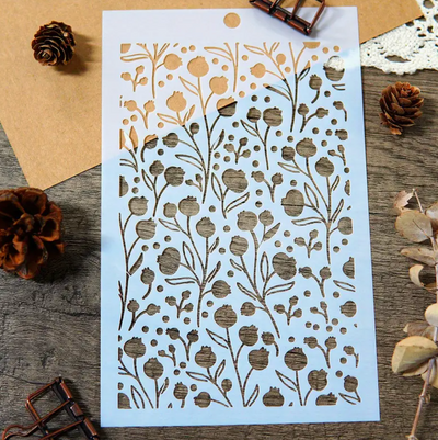 Seed Branches Stencil