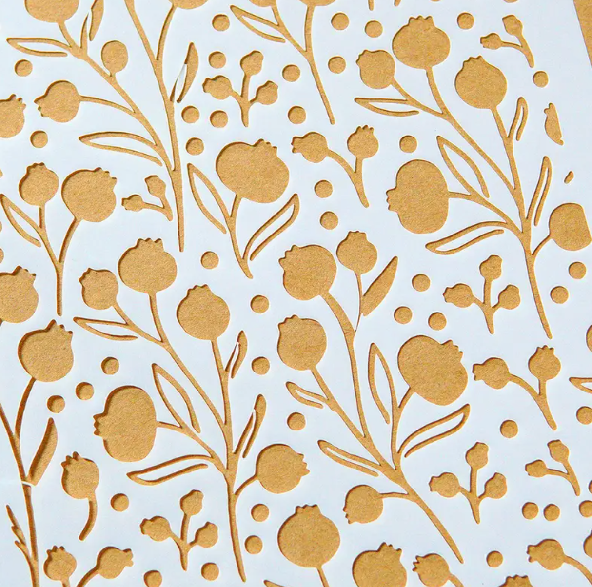 Seed Branches Stencil