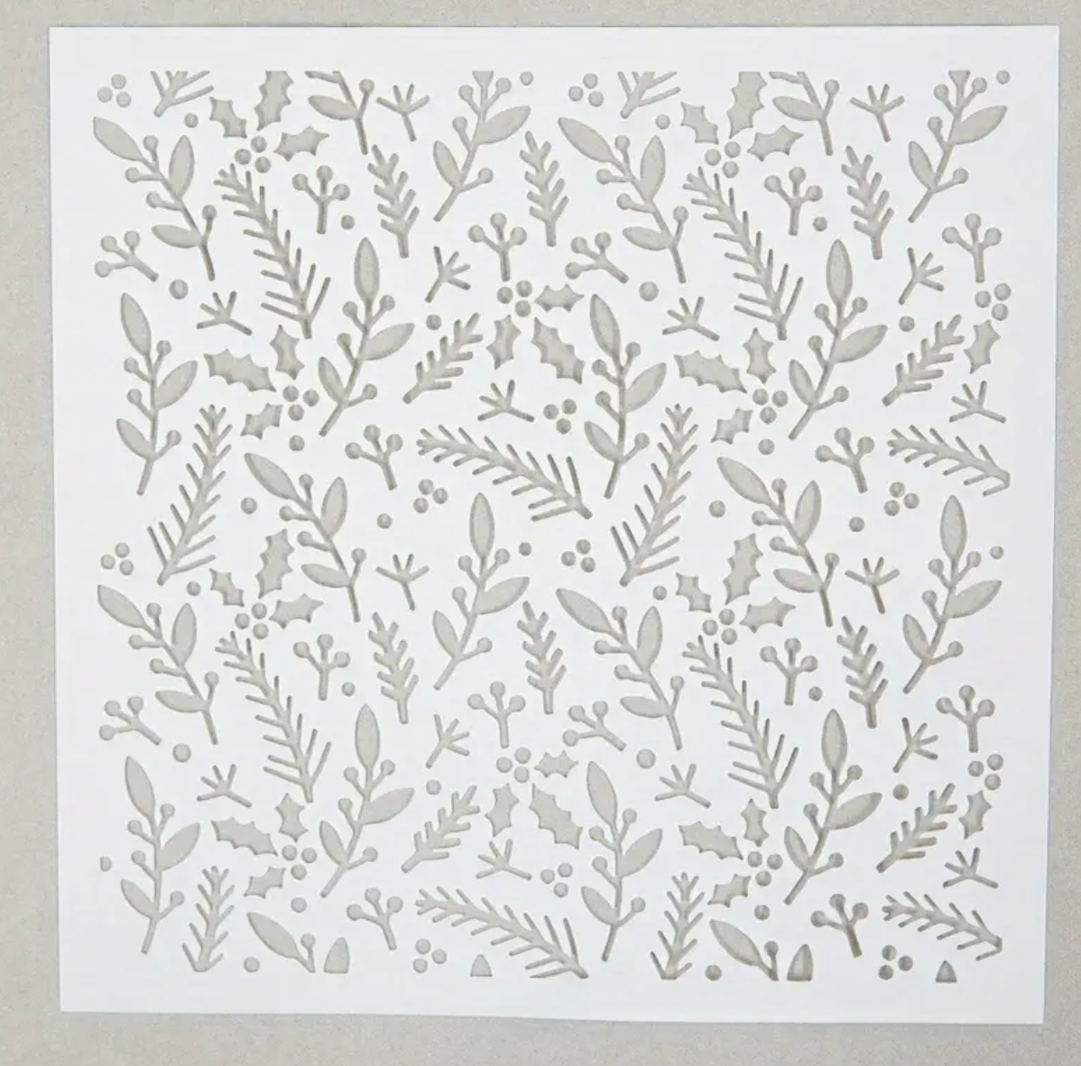 Holly Leaves Stencil