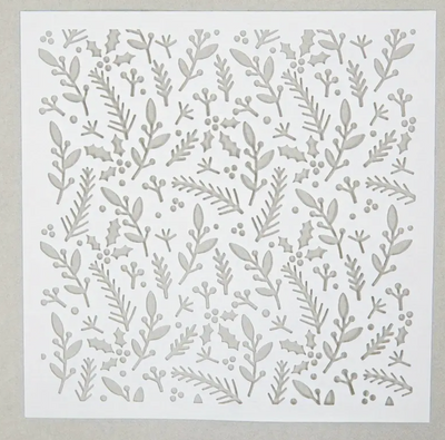 Holly Leaves Stencil