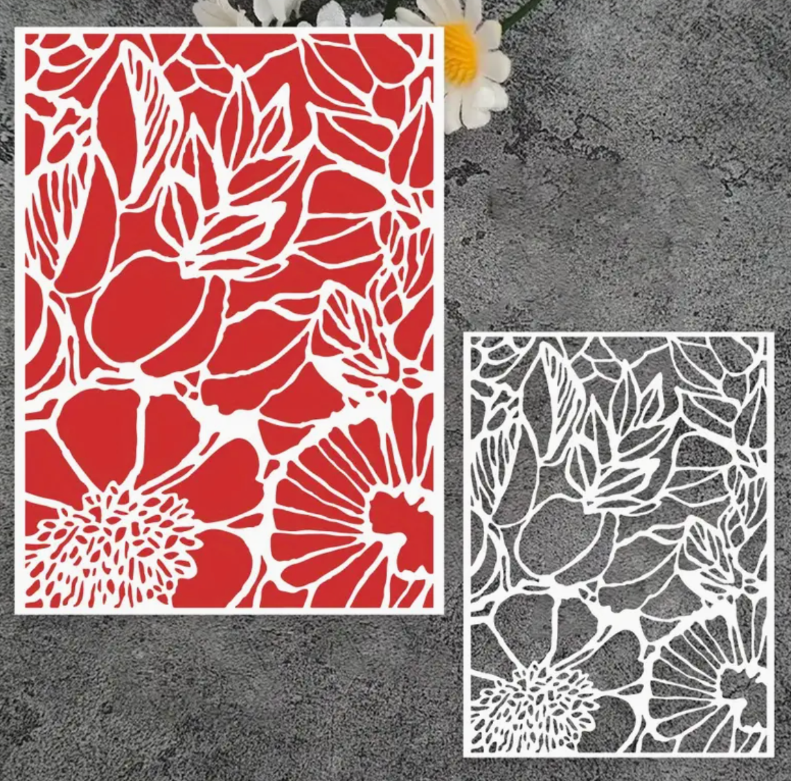 Flower Plastic Stencil