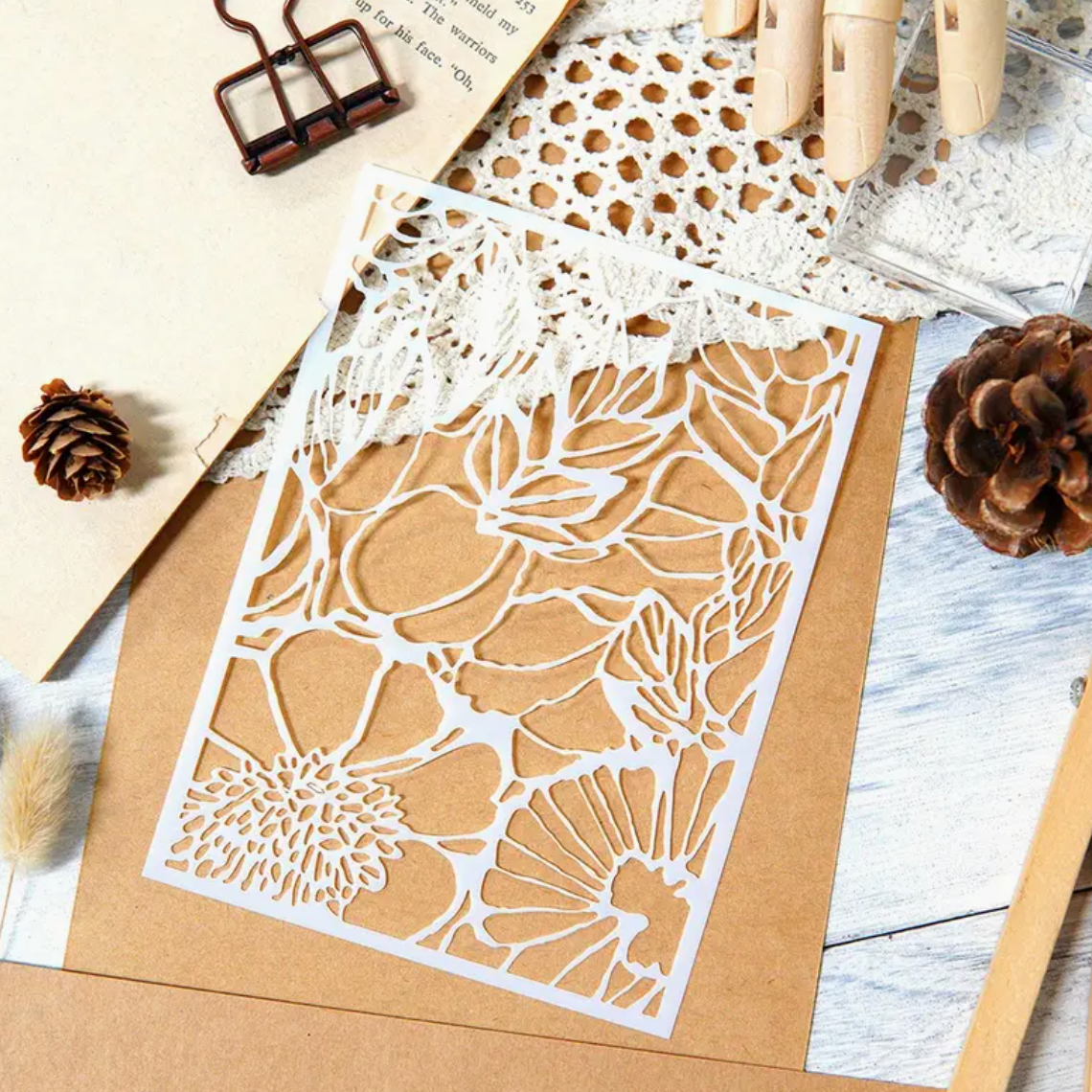Flower Plastic Stencil