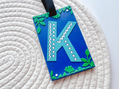 Letter K Luggage Tag