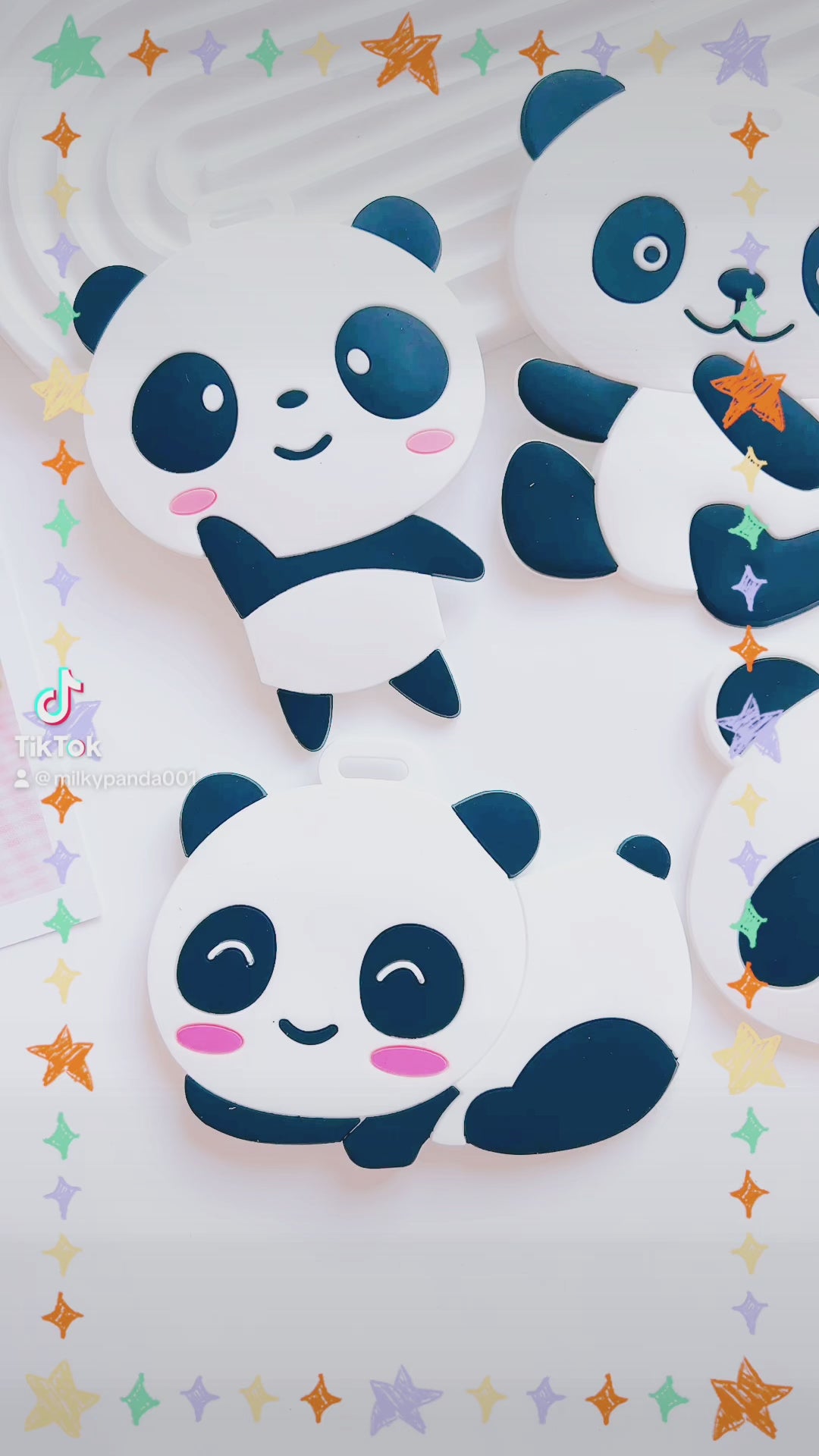 Panda luggage tag
