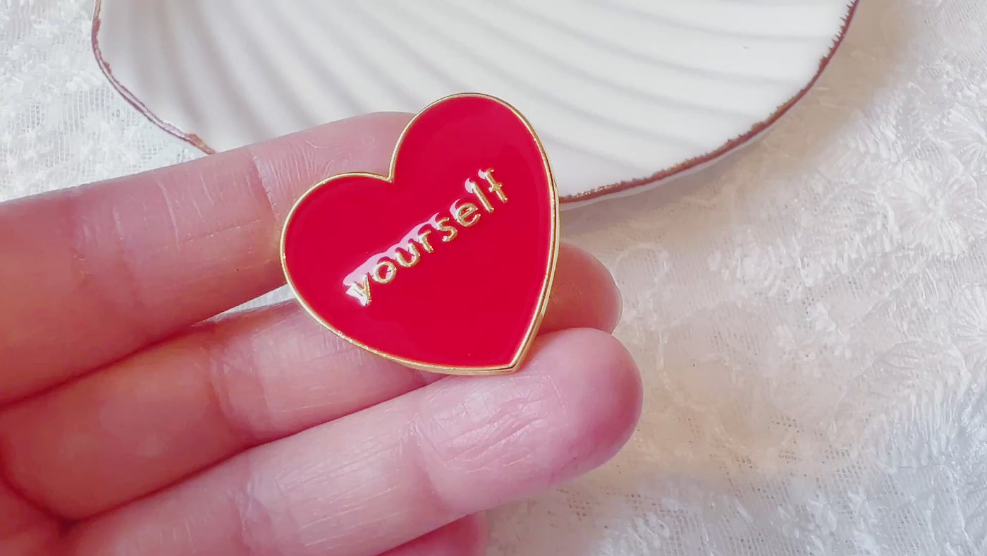 Love Yourself Heart Pin