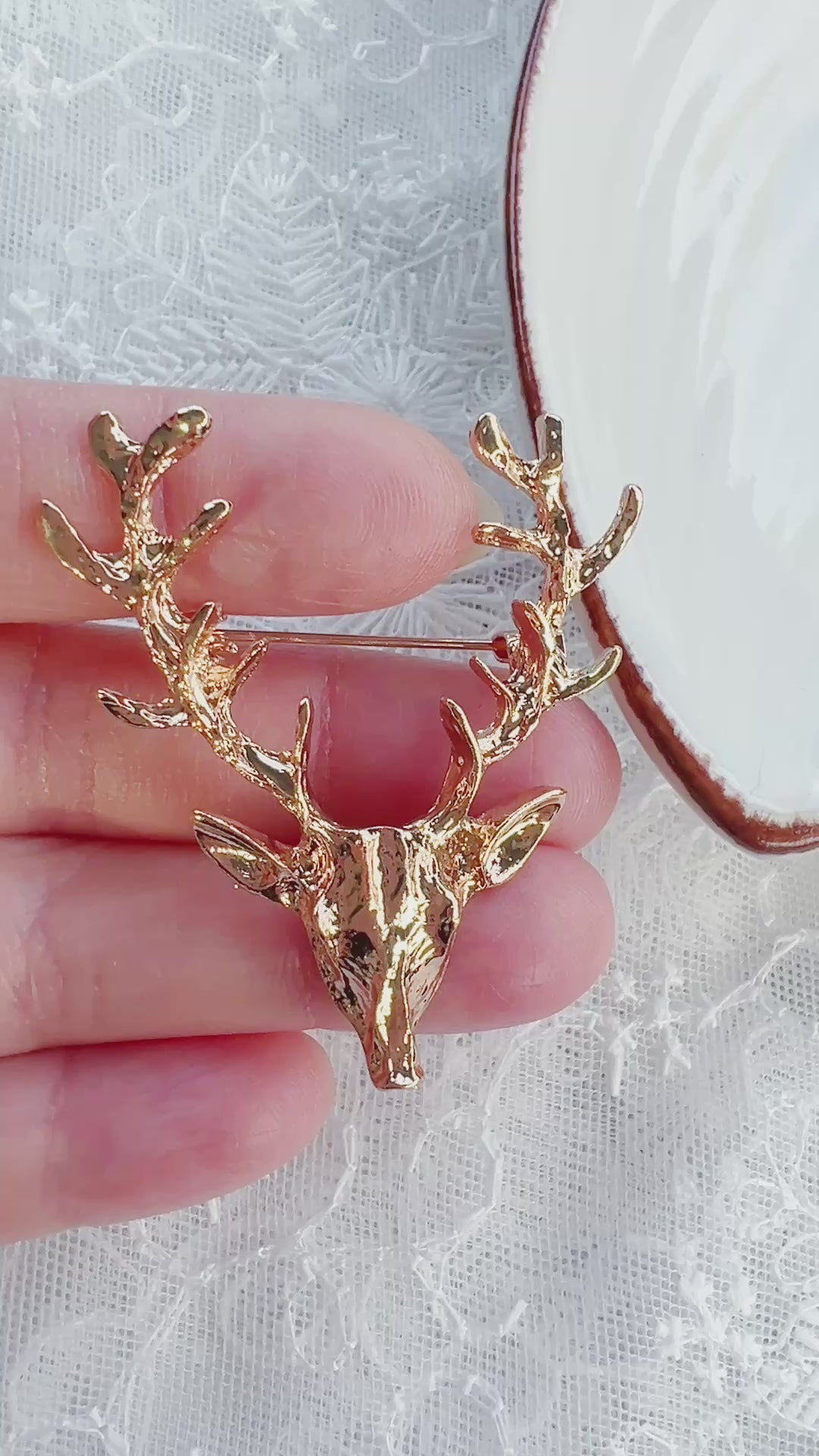 Reindeer Brooch